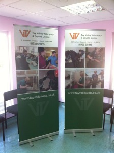 Image of two Tay valley Vets - Pop up banners in the surgery